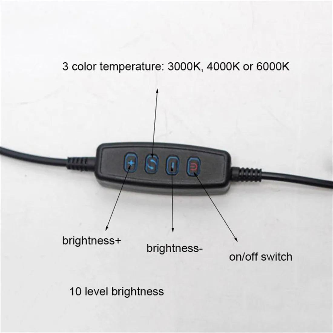 DecorBites™ 5W USB Night Light LED Clip Lamp, Dimmable, 3 Color Modes, 10 Brightness Settings