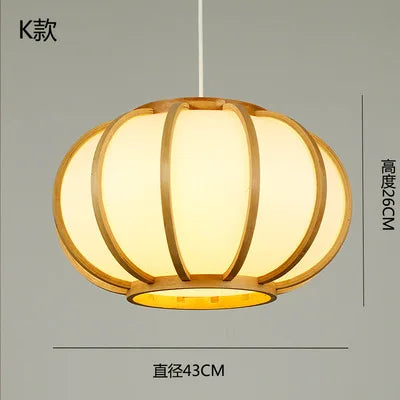 DecorBites™ Japanese Bamboo Chandelier Lights for Bedroom Living Room Tea Room Zen Lamps