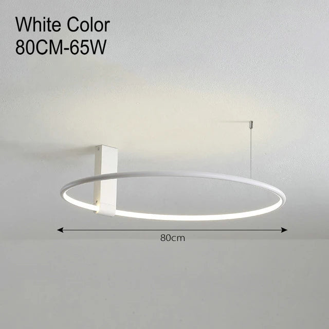 DecorBites™ LED Round Ceiling Lamp Scandinavian Design White Black Gold Metal Aluminum