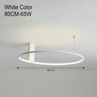 DecorBites™ LED Round Ceiling Lamp Scandinavian Design White Black Gold Metal Aluminum