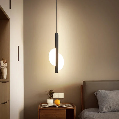 Nordic Minimalist Metal Bedside Pendant Light