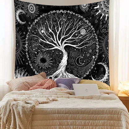 Decobites Starry Tree of Life Tapestry for Bedroom, Living Room & Dorm