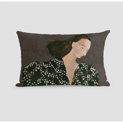 DecorBites™ Japanese Art Handmade Square Cushion Cover 45x45 for Literary Youth Fashion