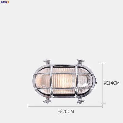 Lámpara de pared industrial exterior Decorbites™ impermeable LED para porche jardín balcón