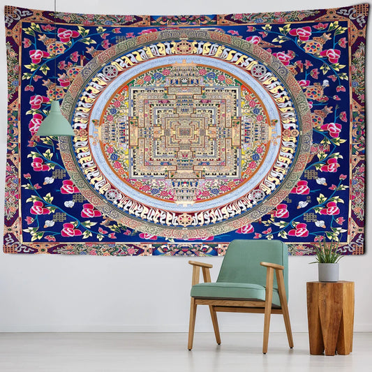 Mandala Tapestry Wall Hanging by Decobites - Psychedelic Aesthetics Room Decor