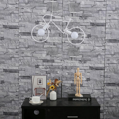 DecorBites™ Iron Bicycle Pendant Light chandelier - Industrial Ceiling Decor for Living Room