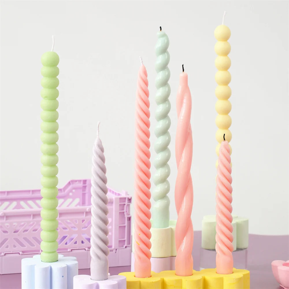 Long Spiral Taper Candle Mold Twisted Silicone Mold for Candles Handmade Candle Making Supplies Home Decoration Tools