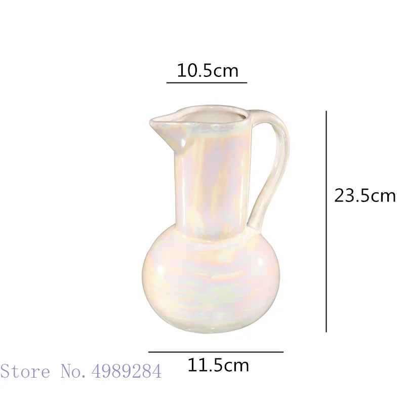 DecorBites™ Ceramic Shell Vase - White Gloss - Abstract Irregular Design for Home Decor