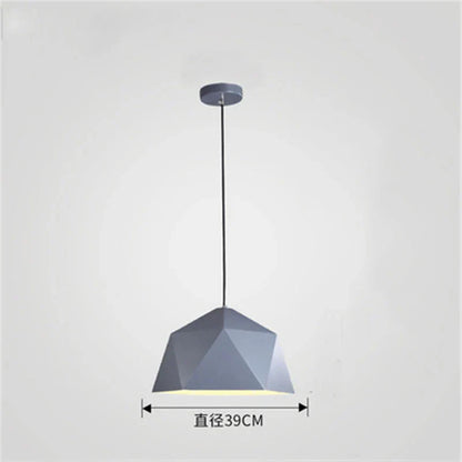 DecorBites™ Iron Diamond Pendant Lights Modern Geometry Pendent Lighting for Living Room & Cafe