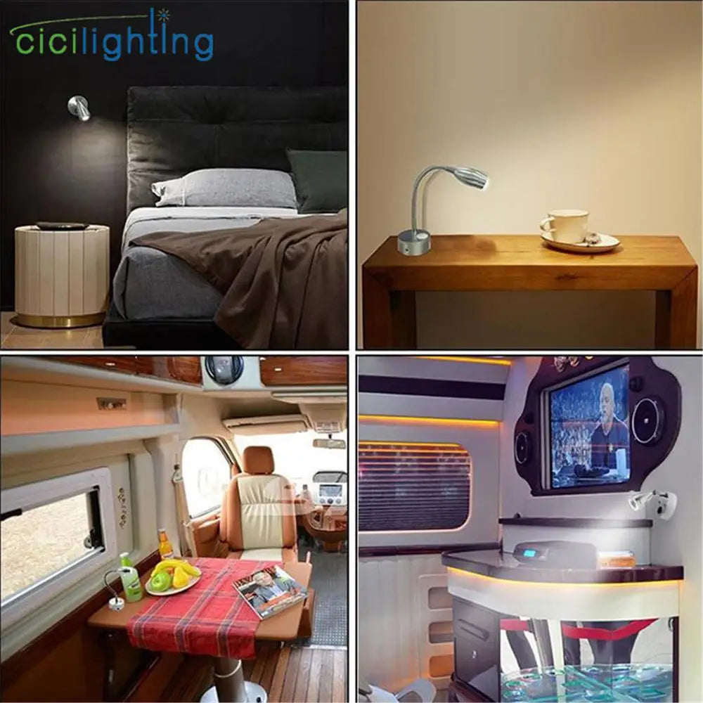 DecorBites™ LED Reading Light for RV Boat, Truck, Motorhome, Yachts, Camper, Bedside
