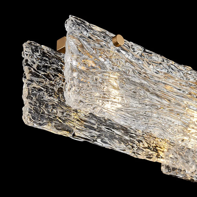 DecorBites™ Glass Chandelier: Modern Minimalist Luxury Lighting for Restaurant, Bar, and Home