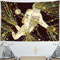 Nordic Skull Astronaut Tapestry Moon Star Wall Hanging Blanket Decobites