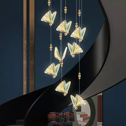 DecorBites™ Butterfly Stairs Bar Hanging Wire Pendant Light