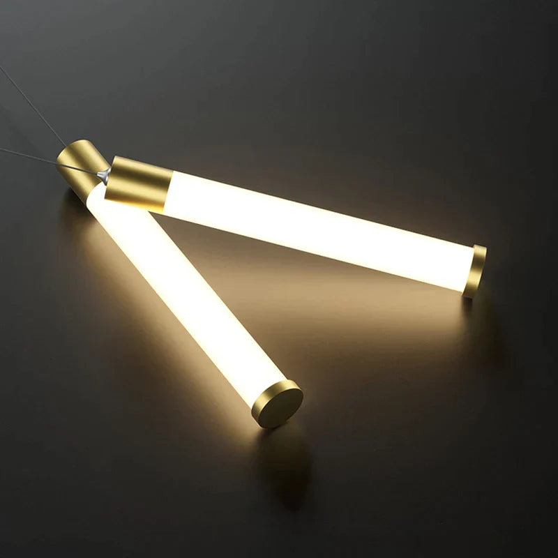 ديكوربايتس™ مصباح معلق باللون الأسود الذهبي: إضاءة عصرية فاخرة لغرف النوم والمعيشة