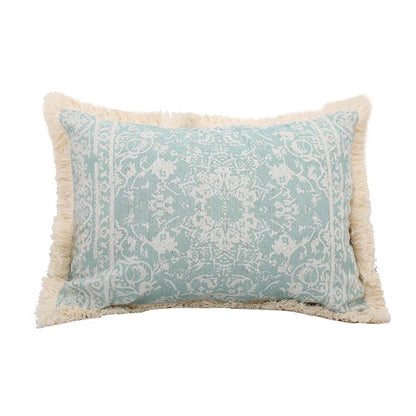 DecorBites™ Green Tassel Pillow Cover 45x45cm/30x50cm Cotton Linen for Home Decor