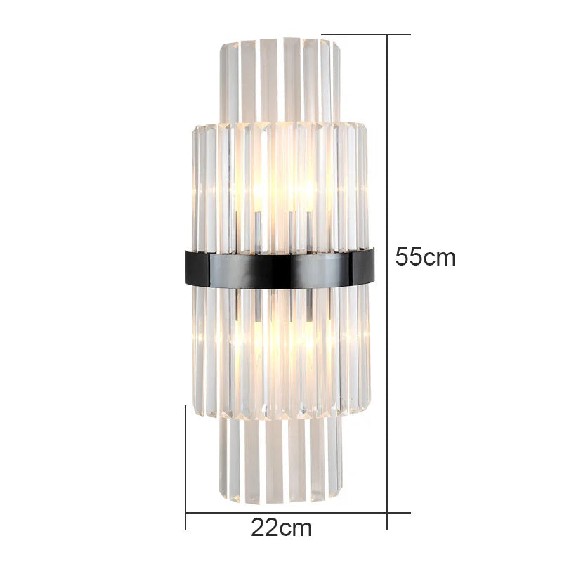 DecorBites™ Crystal Wall Lamp: Elegant Lighting for Living Room, Bedroom, and Staircase