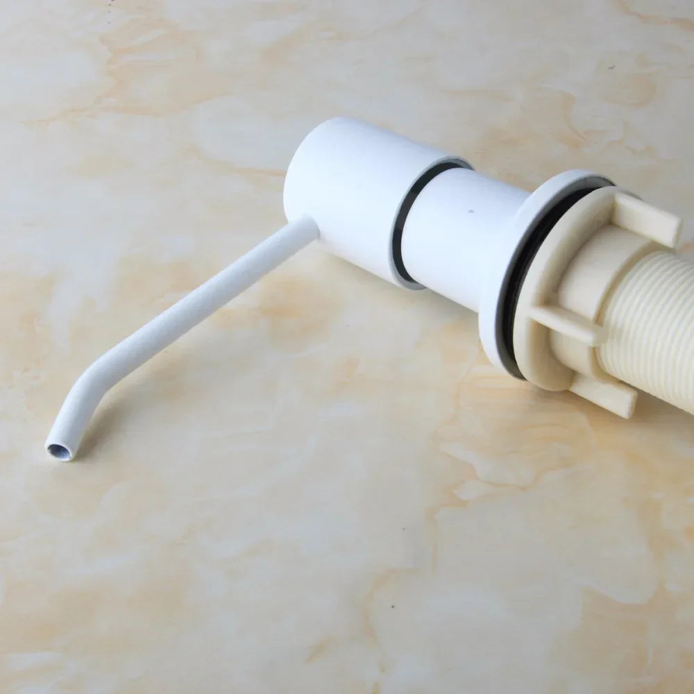 DecorBites™ ABS White Soap Dispenser for Kitchen Bathroom Sink, Shampoo, Shower, Lotion - New Liquid