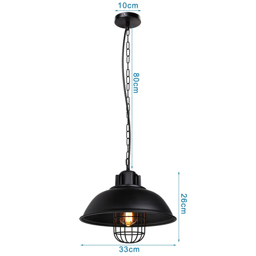 DecorBites™ Iron Dome Industrial Pendant Light for Cafe Bar Home Decor