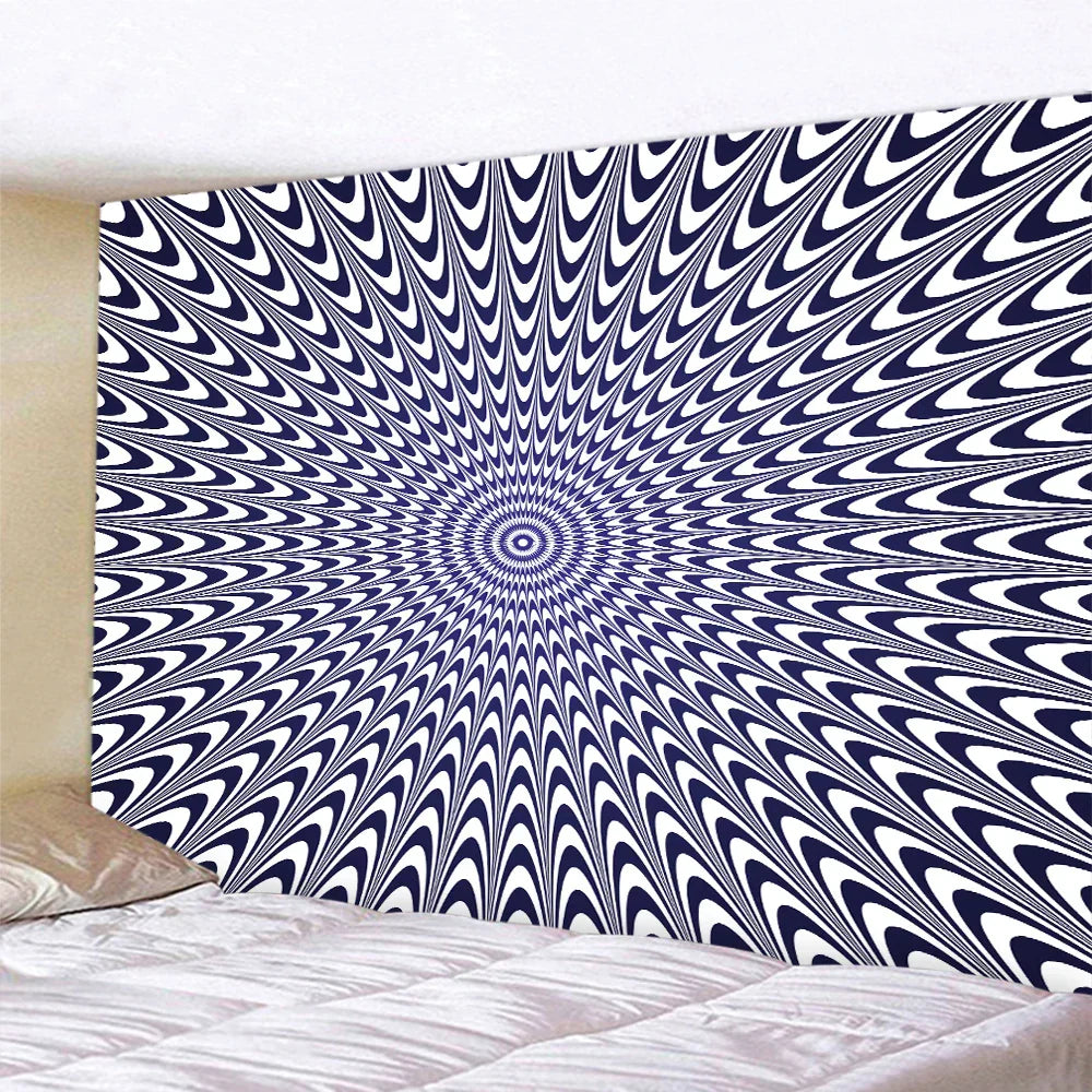 Decobites Psychedelic Eye Illusion Tapestry: Bohemian Home Decor & Yoga Mat