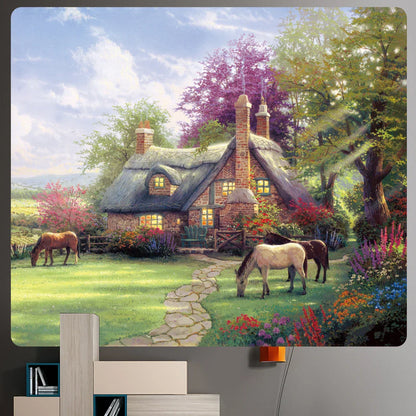 Decobites Forest Fairy Tale Cottage Home Decoration Art Tapestry Hippie Wall Hanging