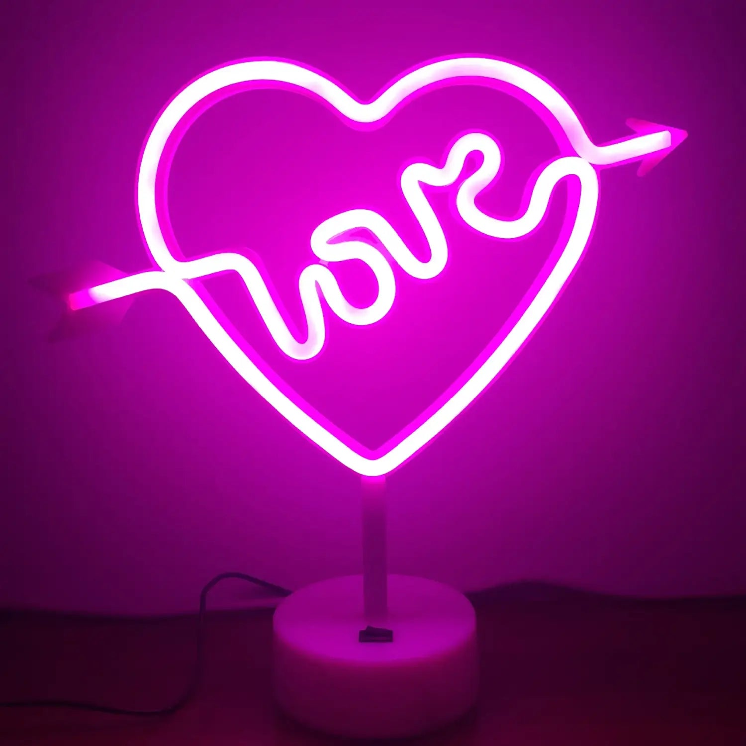 DecorBites™ USB LED Neon Sign Light Holiday Flamingo Night Lamp Xmas Party Wedding Decoration Home Gift cloud Heart