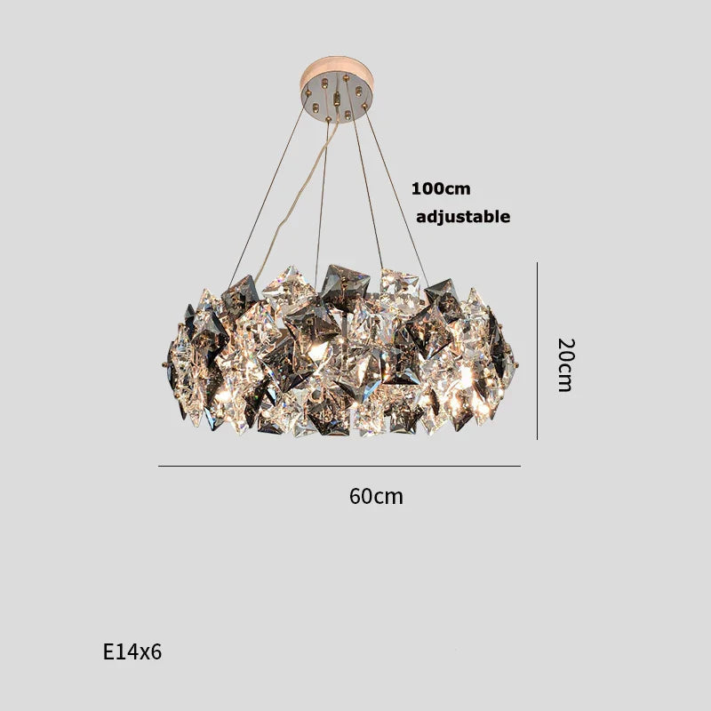 DecorBites™ Crystal Dimmable LED Chandelier in Gold and Silver Finishes