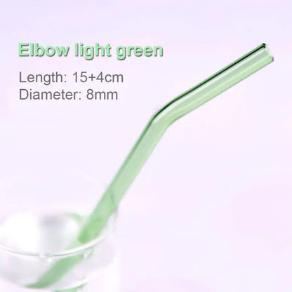 DecorBites™ Glass Straws Set - Eco-Friendly Reusable Colorful Drinking Tubes