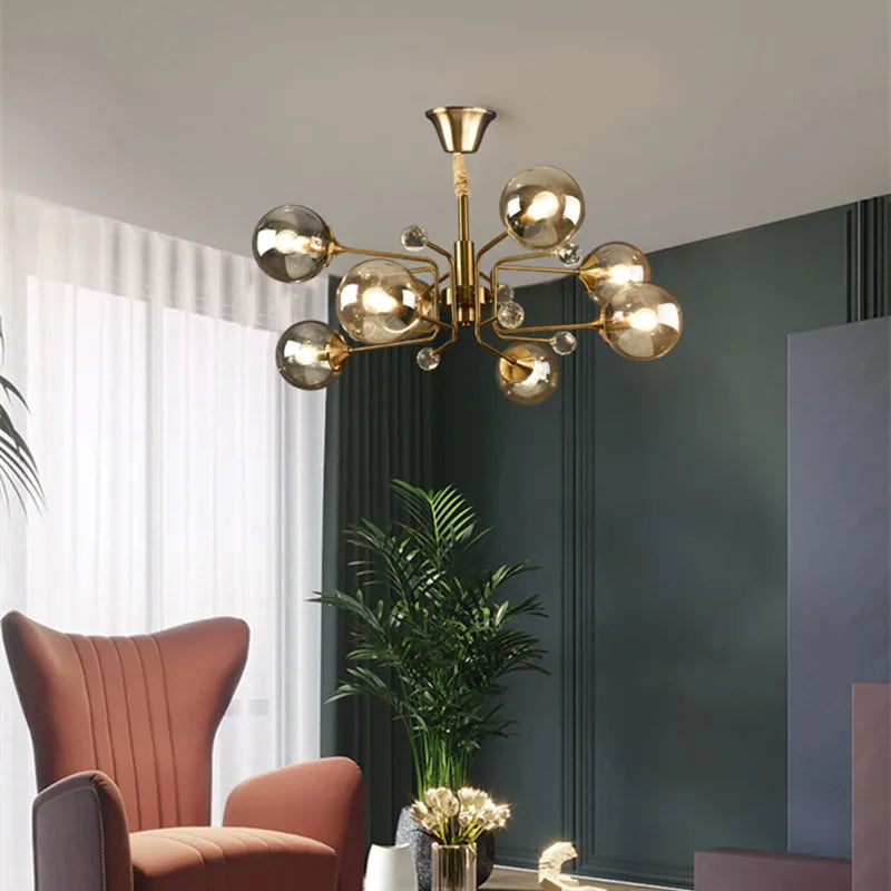 Decorbites™ Glas-Blase-Kronleuchter: Vintage-Industrial-Lampe für Wohnzimmer, Küche und Kücheninsel