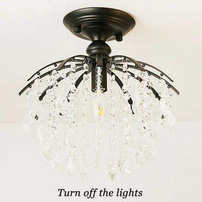 DecorBites™ Crystal Ceiling Light: Modern Luxury Chandelier for Kitchen, Bedroom, Aisle - Minimalist Design