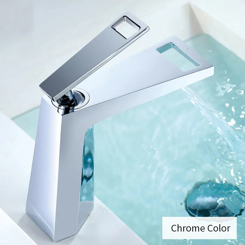 DecorBites™ Brushed Nickel Bathroom Sink Faucet Single Handle Basin Mixer Tap