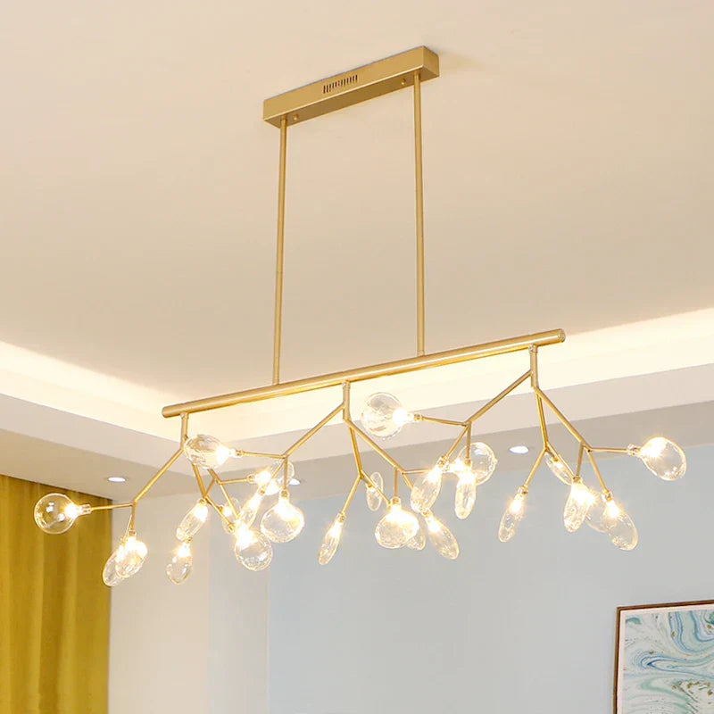 Decorbites™ Lámpara de Araña Lineal Luciérnaga: Iluminación Elegante de Ramas de Árbol para Decoración del Hogar