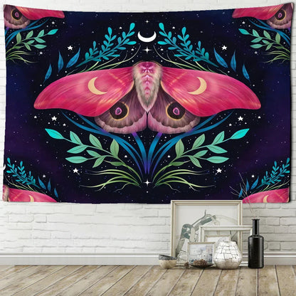 Decobites Psychedelic Butterfly Tapestry Wall Mount Moon Hippie Decor