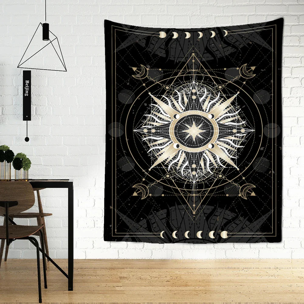 Decobites Tarot Card Tapestry Wall Hanging Hippie Witchcraft Constellation Art Dorm Decor