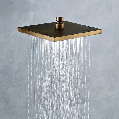 رأس دش مطري مربع من DecorBites™ بمقاس 8 بوصات من النحاس العتيق - سطح من النحاس الفاخر