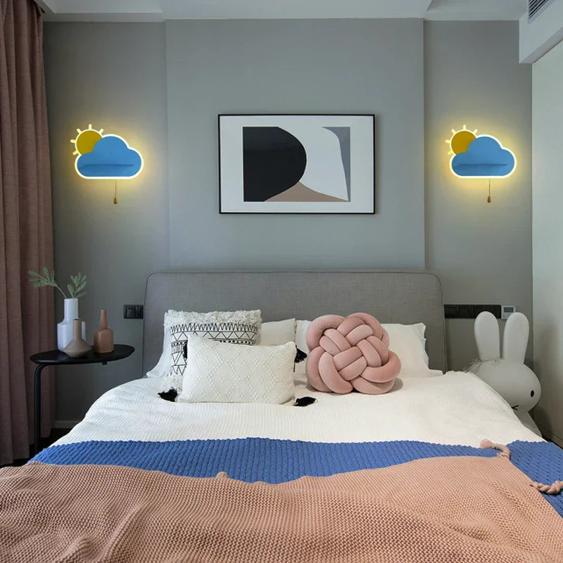 DecorBites™ Cloud Wall Lamps: Modern Kids Room Lighting with Switch, Children's Bedroom Decor