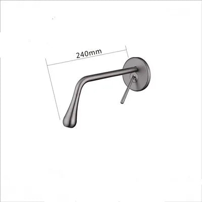 DecorBites™ Brushed Gold Basin Faucet, Hot & Cold Mixer Tap, In-Wall Water Drop Faucet