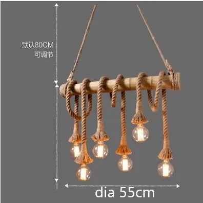 Decorbites™ Bambus-Hängeleuchten: Vintage-Loft-Beleuchtung für Küche, Café, Bar.