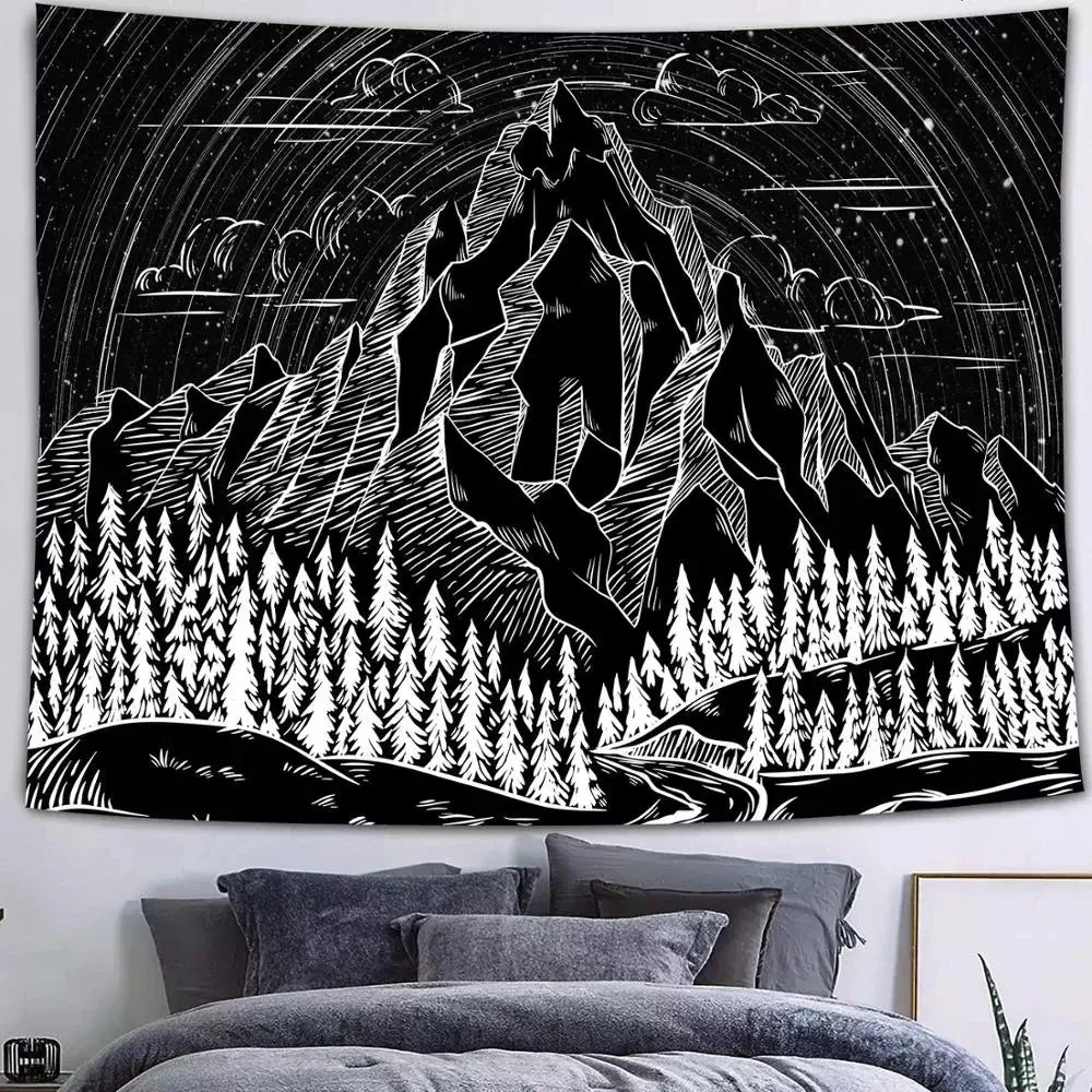 Decobites Psychedelic Galaxy Elk Wall Hanging Anime Tapestry