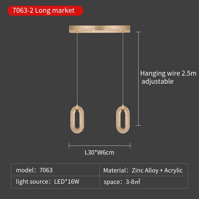 DecorBites™ Duplex Crystal Chandelier: Luxury Cantilevered Pendant Light for Villa Living Room & Staircase