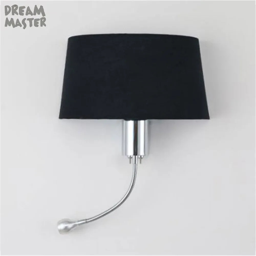 DecorBites™ LED Industrial Gooseneck Wall Sconce for Bedroom Reading and Hotel