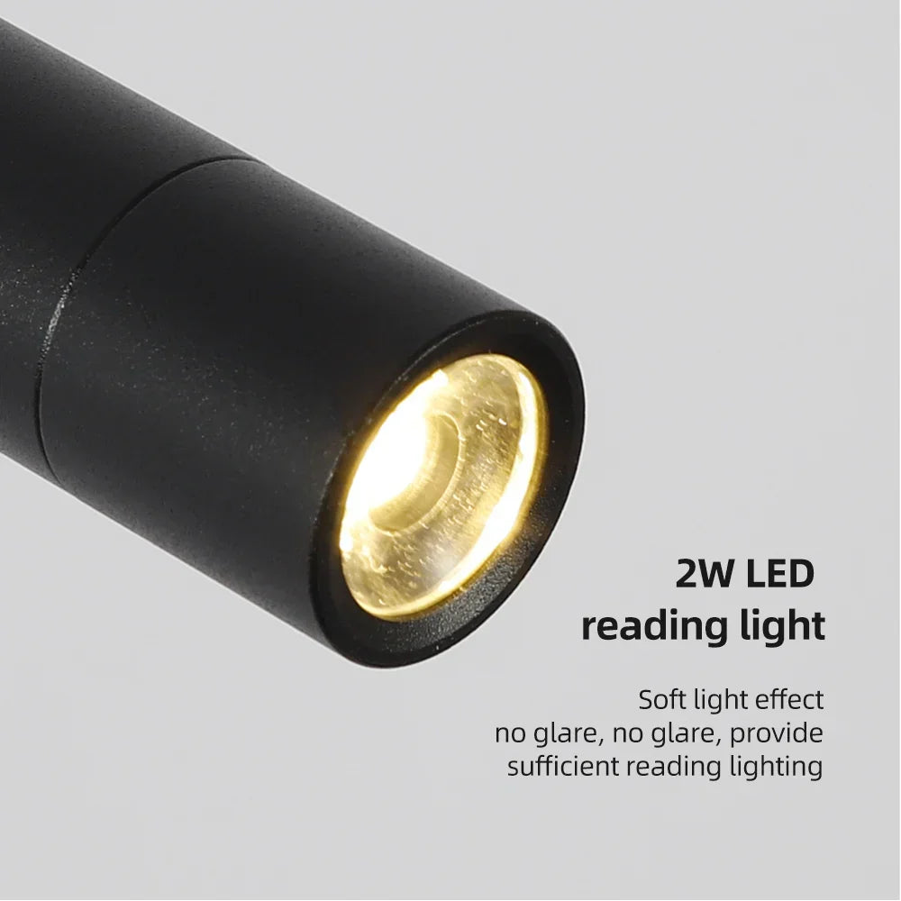 DecorBites™ LED Wall Sconces: Modern 3W Night Light Fixtures for Study, Working, and Reading