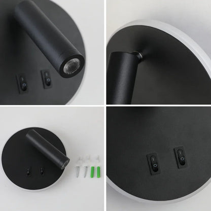 مصباح حائط DecorBites™ قابل للتعديل بقوة 10 وات مع مفتاح - غرفة نوم فندقية للدراسة والقراءة