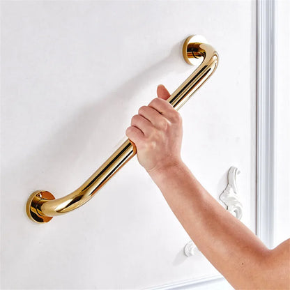 DecorBites™ Gold Brass Bathroom Safety Bar Handrail for Tub and Shower