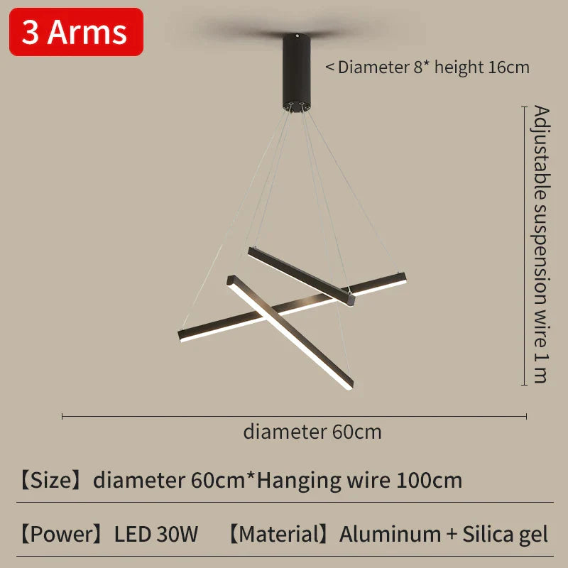 Lámpara colgante característica de escalera Decorbites™ para sala de estar, cocina y comedor LED
