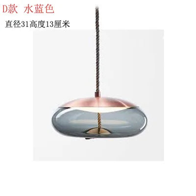 DecorBites™ Hemp Rope Knot Pendant Lights - Suspendu Glass Hanging Lamp