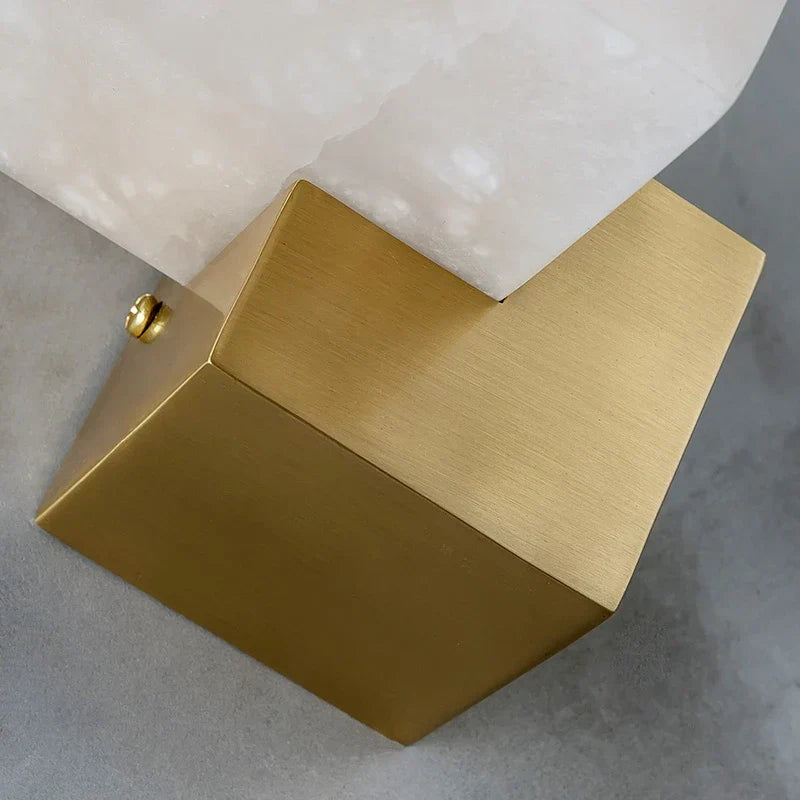 DecorBites™ Jade Wall Lamps: Modern LED Square Marble Lighting Fixtures for Home Decor