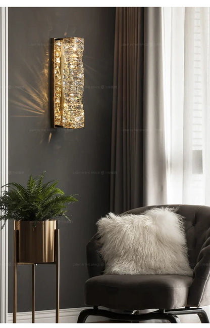 DecorBites™ Crystal Wall Lamp: Modern LED Bedside Light for Bedroom, Living Room, Stairs & Home Decor