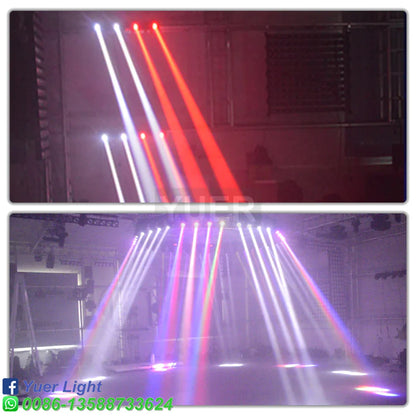 Decorbites™ 4 Cabeza Cree RGBW Mini Luz de Cabeza Móvil para DJ, Escenario y Bar