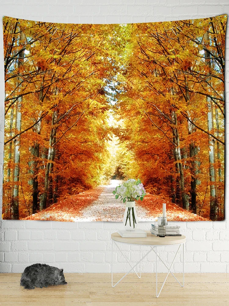 Decobites Nature Tapestry Wall Hanging Forest Landscape Hippie Boho Living Room Decor