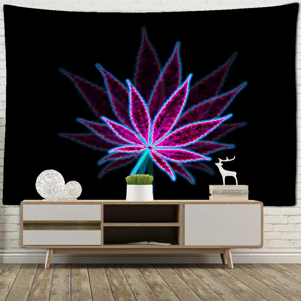 Decobites Maple Leaf Tapestry Wall Hanging: Boho Witchcraft Bedroom Art & Home Decor